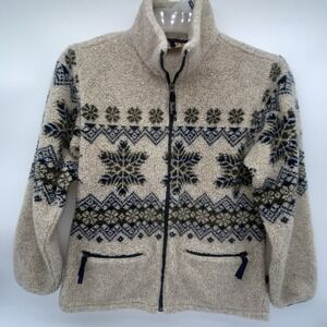 Woolrich Sherpa Jacket Women's Size S Small Full Zip Gorpcore Front Pockets GOOD